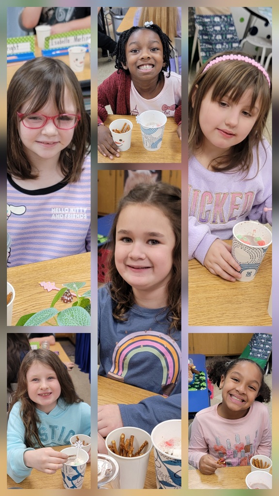Second graders in Mrs. Kopfstein's class completed a series of academic challenges to earn the "ingredients" to make hot chocolate. Once everyone successfully completed each station, they were treated to a hot chocolate bar with lots of yummy toppings. What a fun way to start Quarter 3!