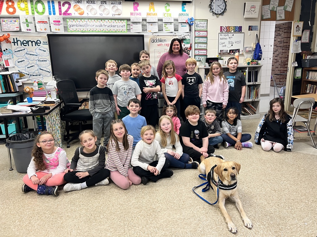 Mrs. Gamble’s class earned a whole class reward! Kepler came and played tic-tac-toe with us and stayed for a special story!