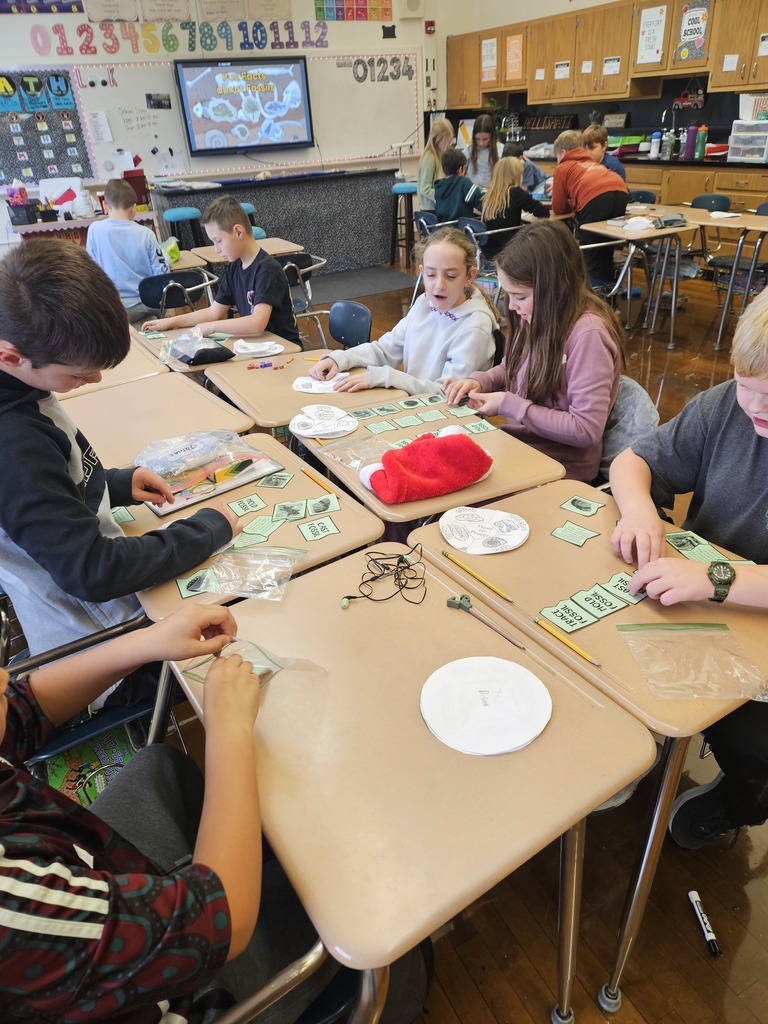 Mrs.Dellisant's 4th grade science students became paleontologists while learning the differences between types of fossils.