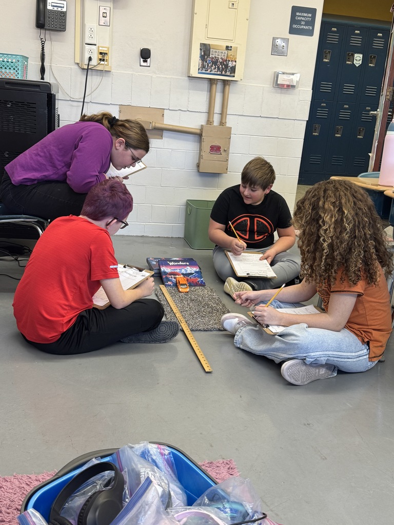 Mrs. Valentine's fifth graders have been learning about force and motion since returning from winter break.  This week they've been focused on friction, which is a force that acts against motion.  Today students started a toy car friction lab that will help them compare how different surfaces affect motion.