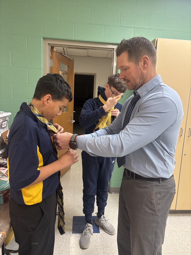 Students in Mrs. Schlotterer’s Independent Living class learned how to tie a necktie. Thank you, Mr. Schlotterer, for the lesson! 