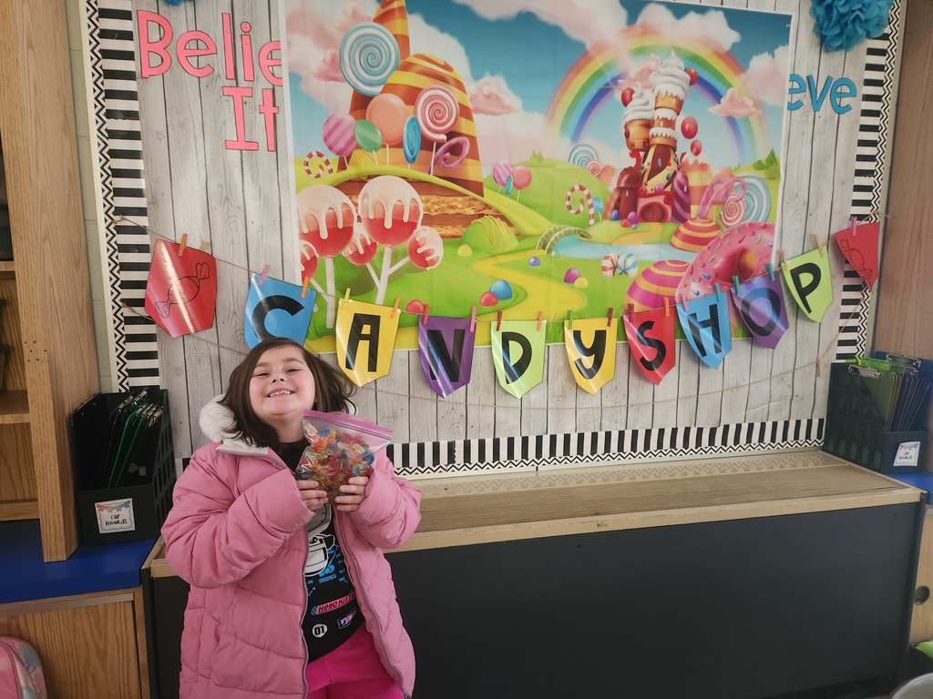 Third grade students recently completed 10 candy themed challenges in math to wrap up our chapter on rounding.  After completing the challenges, students were able to give their best "estimate" for the amount of candy in each bag. The student with the closest estimate without going over was the winner of that candy!