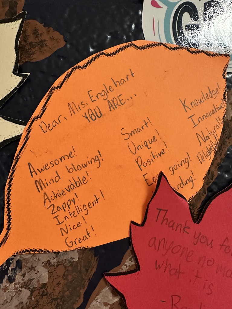 Last week, for National School Counseling Week, we celebrated the amazing Mrs. Englehart and everything she does for students and staff. Everyone across the 6th grade was given a leaf to write a gratuitous message to Mrs. Englehart. We then displayed them on the hallway Support Tree! Thank you and Kepler so much for your continued dedication to the wellbeing and safety of us at League! 