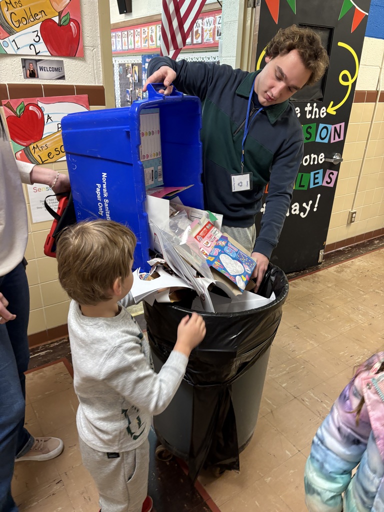 Maplehurst students from Mr. Joe Ludwig's class are the leaders this week.  Kindergarten student Kaiden Fisher from Mr. Joe Ludwig's class collected recycling Tuesday along with TLC students and preschool students Dax Brown and James Fannin.  