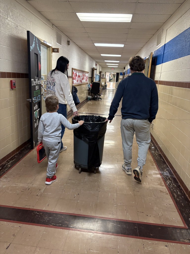 Maplehurst students from Mr. Joe Ludwig's class are the leaders this week.  Kindergarten student Kaiden Fisher from Mr. Joe Ludwig's class collected recycling Tuesday along with TLC students and preschool students Dax Brown and James Fannin.  