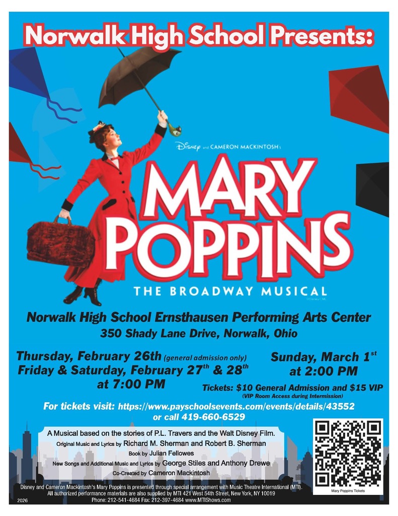 Mary Poppins Musical flyer 