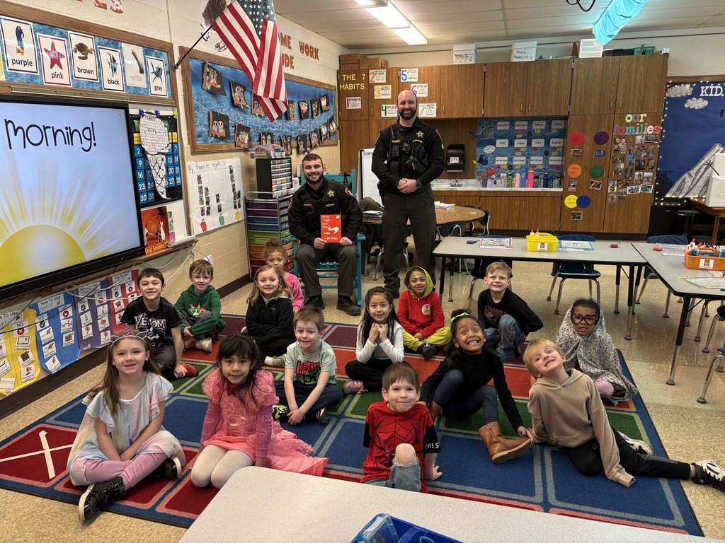 On Tuesday guest readers at Maplehurst included: Police Officer Cooke, Police Officer Bond, Fire Chief Strayer, Newspaper reporter Matt Roche, Police Chief Dahlgren, Sheriff Deputies Weller and Cawrse, school secretary Becky Scheel, middle school student Ariel Roche, Officer Mike Conney, State Trooper Sgt. Hamilton, Assistant Police Chief Michael Biller and director of operations Dan Bauman. TLC students Sawyer Wineman and CJ Bennet enjoyed reading with Mrs. Heyman's students in the boats. The students and staff are enjoying having the guest readers each day. 