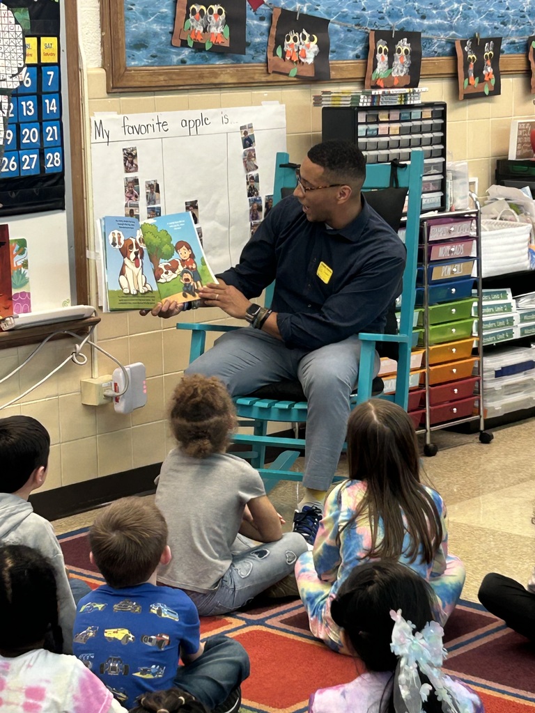 Guest readers at Maplehurst Elementary on Wednesday included: Police Chief Dahlgren, Office Mike Conney, State Trooper Alvarado, School Board member Eric Gonzales, Middle School student Ariel Roche, newspaper reporter Matt Roche and central office employee Kim McConegly.  Thank you guest readers!