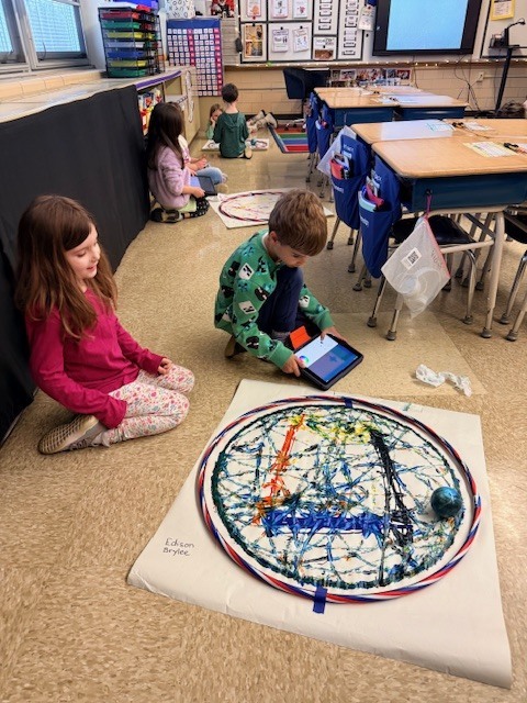 Mrs. Steinwart's class had fun painting with robots.  Mrs. Jude taught us how we can use technology to create art pieces with different textures.  