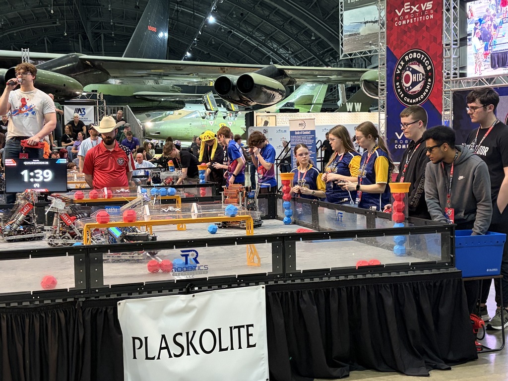 NERD Nation teams 3264E, 3264K, 3264T, & 3264X competed at the 2026 Ohio State VEX Robotics State Championships on March 6 & 7 at the National Museumn of the US Air Force in Dayton, Ohio.  Congrats to all teams for qualifying and to 3264T for their Judges Award.  