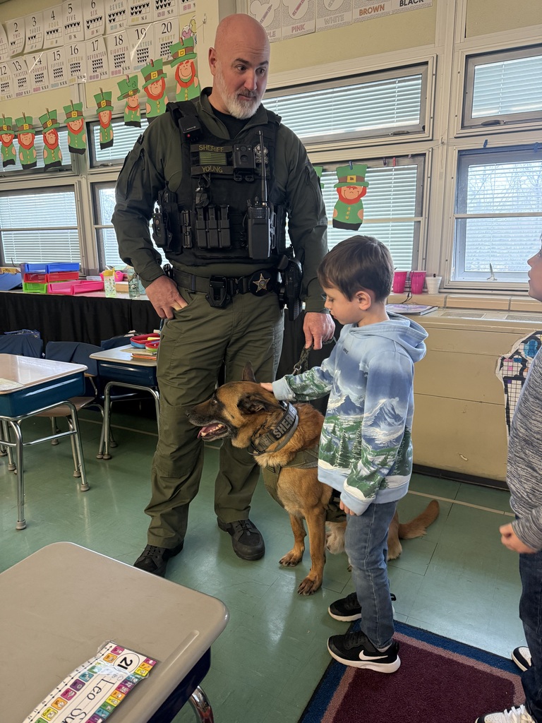 This week, Deputy Josh Young and his K9, Esco, visited 1st grade classrooms at Maplehurst Elementary after students learned about people working with animals in their reading curriculum. The students loved learning all about Esco’s training and his duties!  