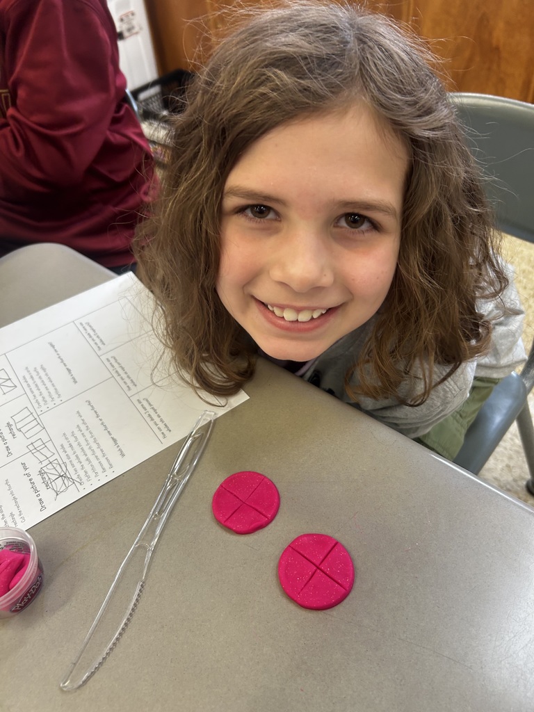 Mrs. Martin's math students explored fractions using Play-Doh