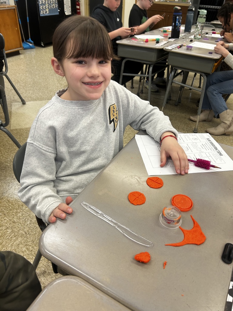 Mrs. Martin's math students explored fractions using Play-Doh
