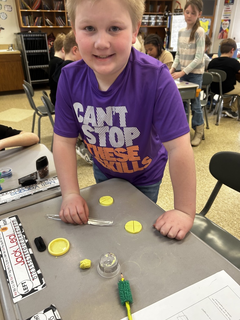Mrs. Martin's math students explored fractions using Play-Doh