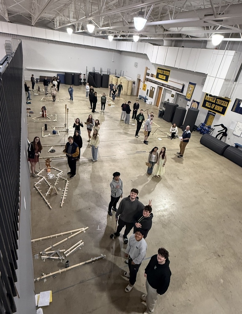 Mrs. Molnar's Advanced Quantitative Reasoning classes built a putt-putt course this week. They used the reflexive angles rules to mark the bank shots needed for a hole-in-one. Students had fun playing the course while using math concepts in real life.