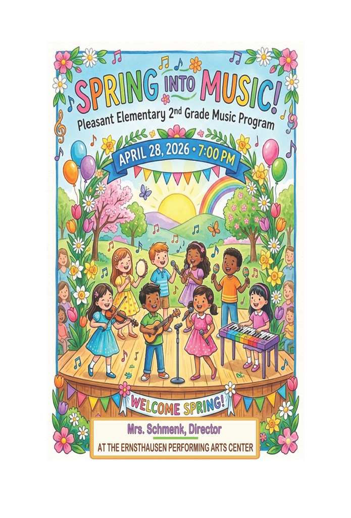 Please join us for the 2nd grade music program next Tuesday, April 28th at 7:00pm