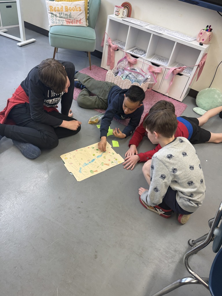 Fifth graders in Mrs. Valentine's science classes enjoyed a test-prep activity where they created unique board games based on topics learned this school year.  They then participated in a "Game Day" where they were able to play each other's games to review for the upcoming science test.