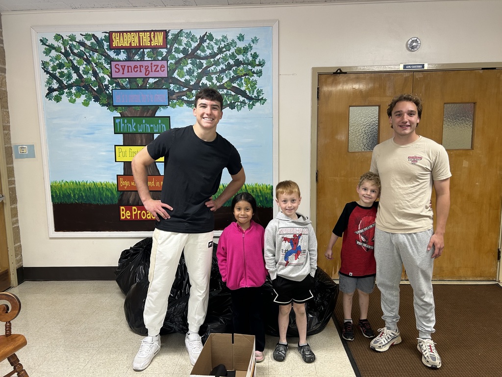 Mrs. Sarah Smith's kindergarten students Camden, Valeria, and Gabriel  assisted TLC members Casey and Gavin with collecting the recycling today at Maplehurst.  Thank you for your hard work today.