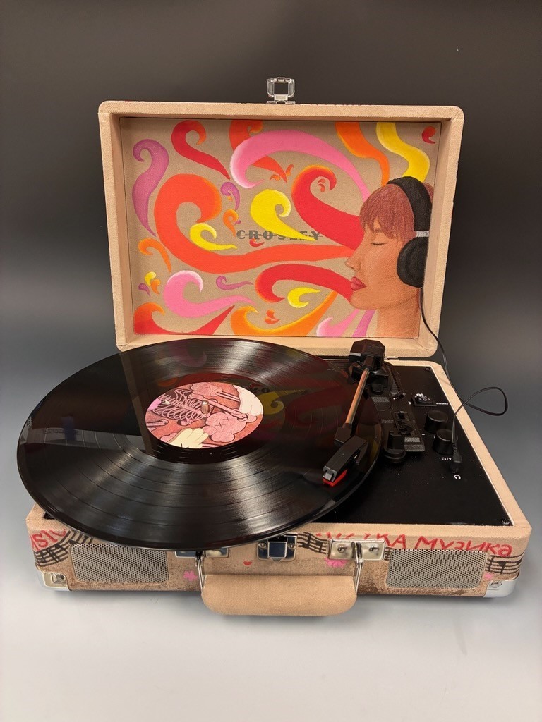Custom painted  record player