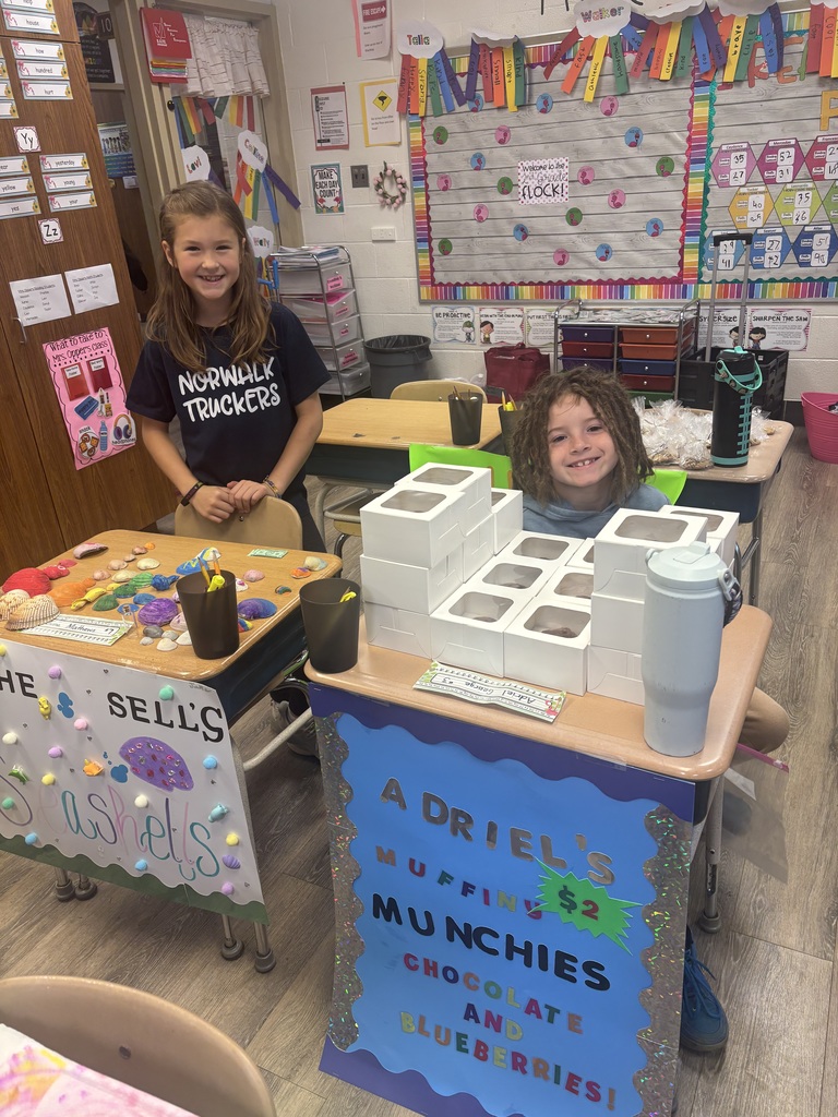 Second graders at Pleasant Elementary held their Goods and Services shopping day on Friday! 🛍️ This is Mrs. Scheid’s class.