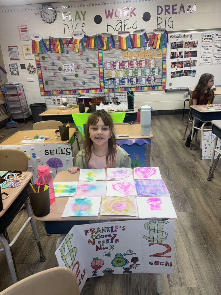 Second graders at Pleasant Elementary held their Goods and Services shopping day on Friday! 🛍️ This is Mrs. Scheid’s class.