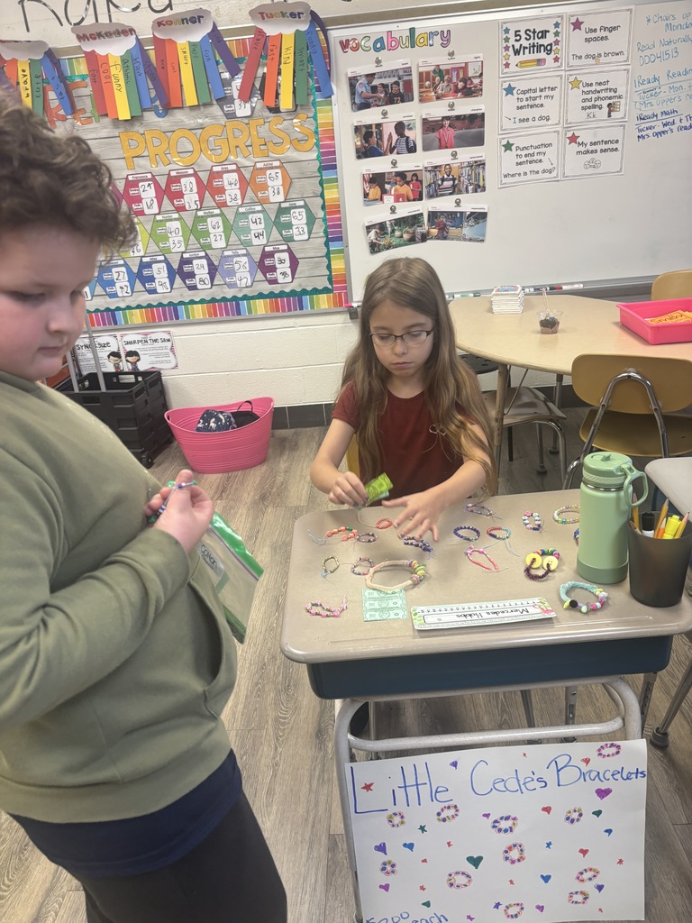 Second graders at Pleasant Elementary held their Goods and Services shopping day on Friday! 🛍️ This is Mrs. Scheid’s class.