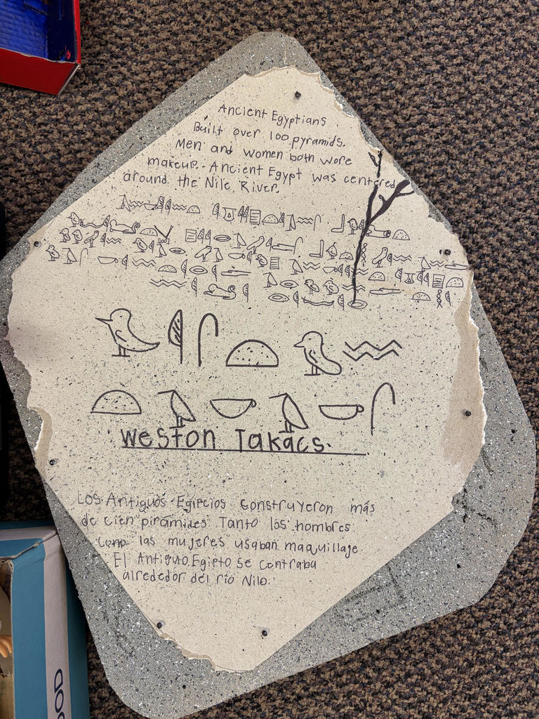 Mrs. Bergman's 6th Grade Egypt projects