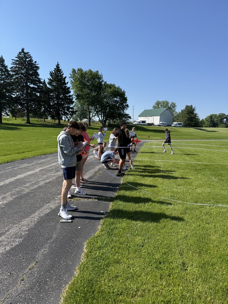 Mrs. Kaple’s Honors Geometry students took trigonometry outside today to explore indirect measurement around campus! Using clinometers, tape measures, and angle of elevation calculations, students gathered real-world data to determine the height of objects across the high school grounds. Hands-on learning brought geometry to life! 📐📏🌳