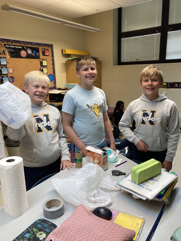 Mrs. Steffanni's 5th grade students on the Blue Team were excited to begin designing their egg drop creations! Students worked together to brainstorm ideas, discuss ways to protect their egg, and then bring their designs to life through creativity and teamwork. We can’t wait to see which designs survive the big drop!
