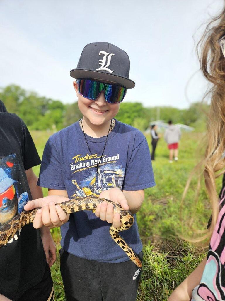 5th Grade students enjoyed a trip to Old Woman Creek where they got to explore science topics that they learned throughout the year.  During the trip, students explored a variety of habitats which included an abundant amount of producers and consumers.  A couple of highlights were a discovery of a snake and a fawn! It was a great day! 