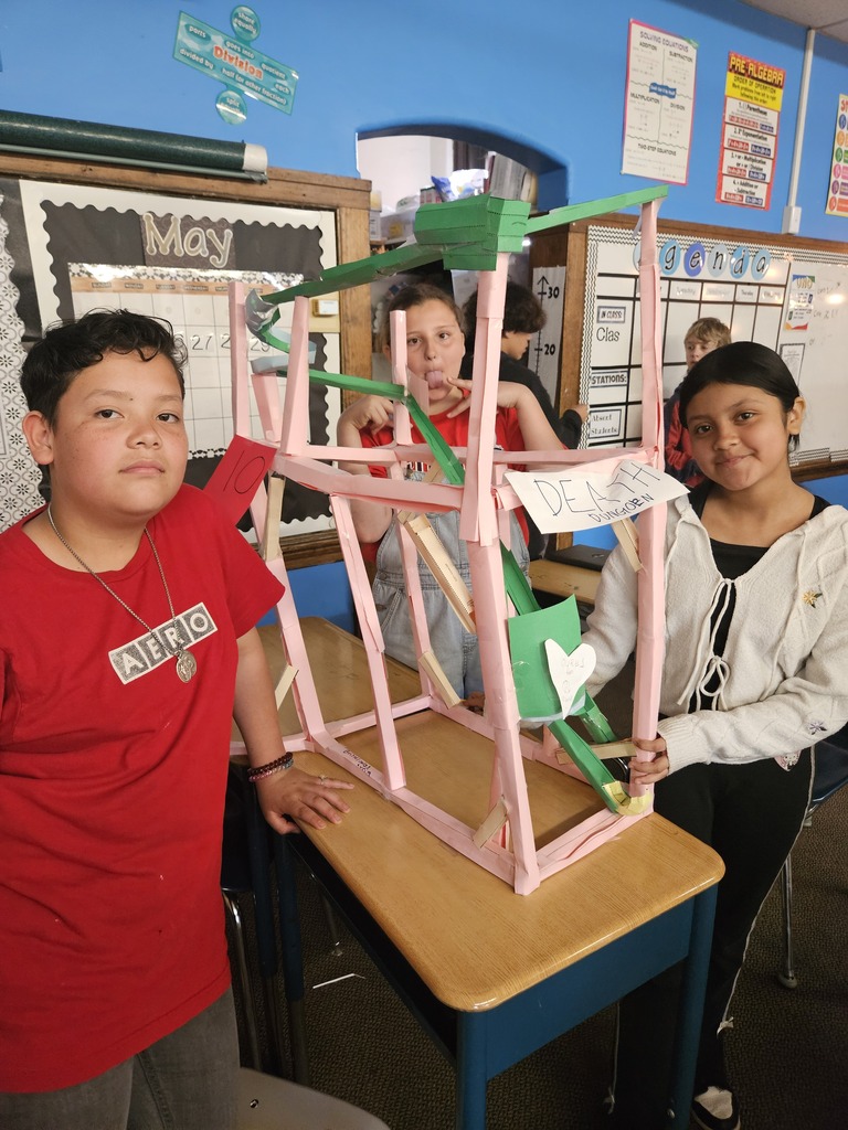 6th grade students in Mrs. Lindenberger's class spent 2 weeks creating and building paper rollercoasters. They competed for the longest, heighest, fastest, and overall favorite coaster on the team. 