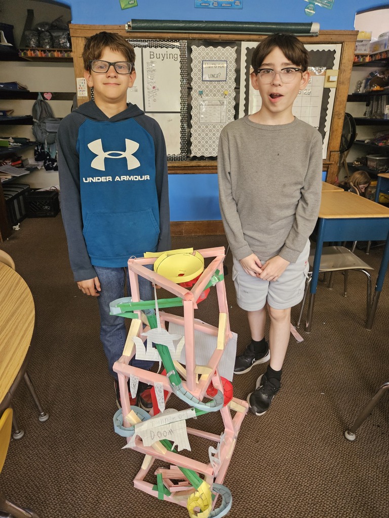 6th grade students in Mrs. Lindenberger's class spent 2 weeks creating and building paper rollercoasters. They competed for the longest, heighest, fastest, and overall favorite coaster on the team. 