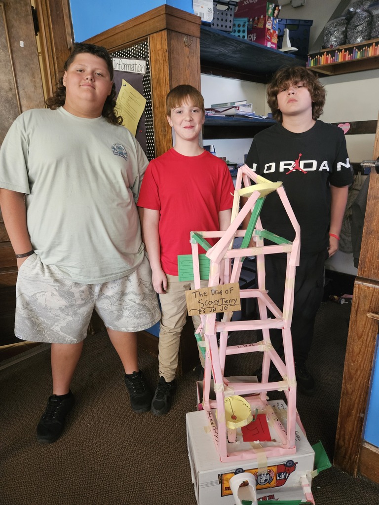 6th grade students in Mrs. Lindenberger's class spent 2 weeks creating and building paper rollercoasters. They competed for the longest, heighest, fastest, and overall favorite coaster on the team. 