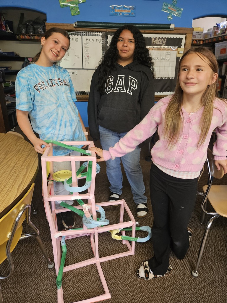 6th grade students in Mrs. Lindenberger's class spent 2 weeks creating and building paper rollercoasters. They competed for the longest, heighest, fastest, and overall favorite coaster on the team. 