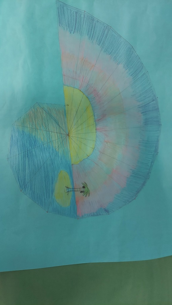 CCP Trig students completed a Pythagorean Spiral project. Students had to complete the spiral and use trig to calculate the lengths of the hypotenuse and the the measure of the interior angles. They then could decorate the spiral anyway they wanted. 