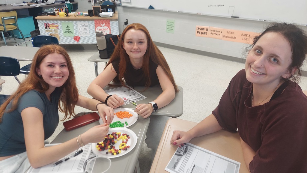 CCP Statistics students used skittles to practice different methods of sampling