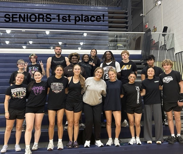 HS Spirit relays were held Monday night. Seniors took 1st place after 6 fun events! Freshmen won the tug of war.