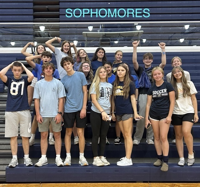 HS Spirit relays were held Monday night. Seniors took 1st place after 6 fun events! Freshmen won the tug of war.