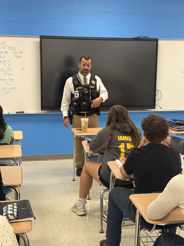 Officer Conney spent some time in class yesterday with the Drivers Education classes.