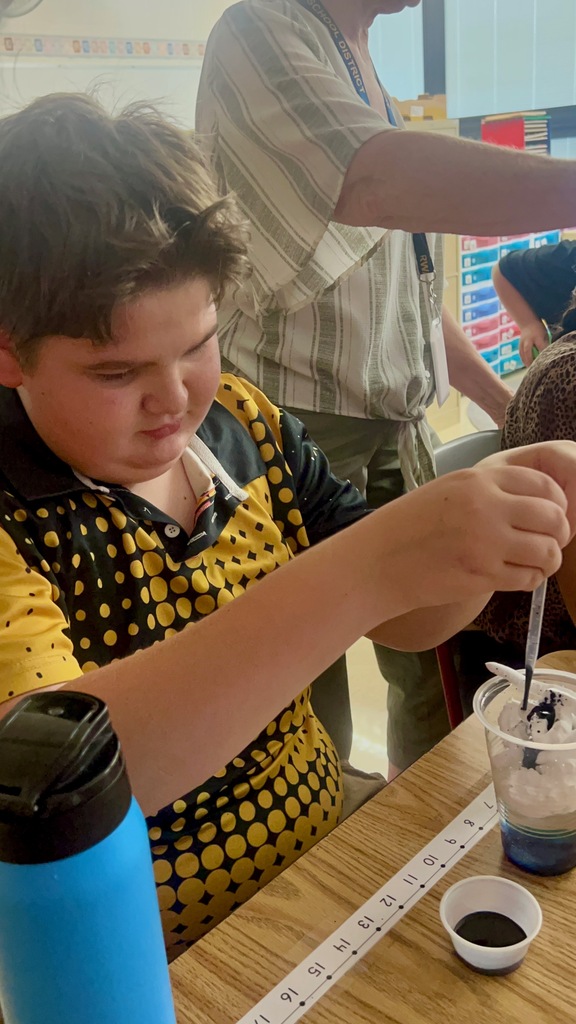 "The students in Mrs. Lambert's class at League Street School are learning about the water cycle this week and they created their own rain clouds using water, food coloring, and shaving cream to demonstrate precipitation."