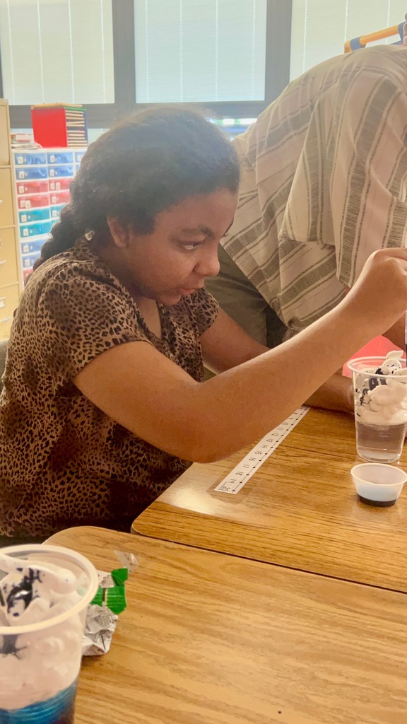 "The students in Mrs. Lambert's class at League Street School are learning about the water cycle this week and they created their own rain clouds using water, food coloring, and shaving cream to demonstrate precipitation."