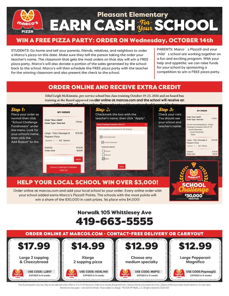 Marco's Pizza Flyer
