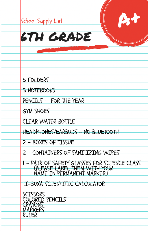 supply list