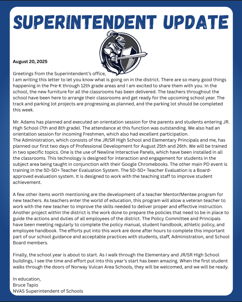 Superintendent Update