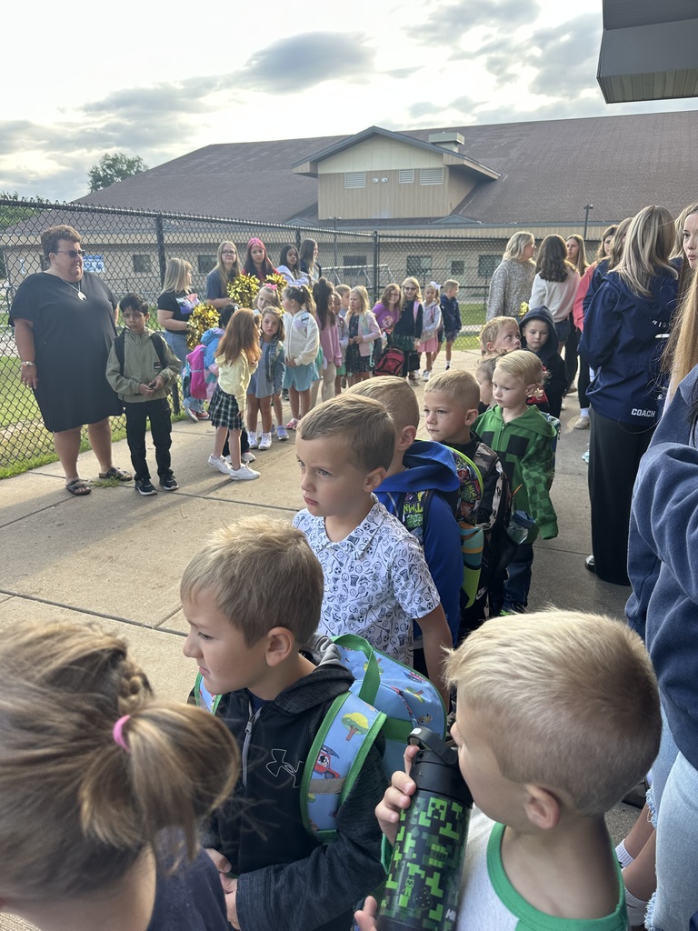 Welcoming the students to school!