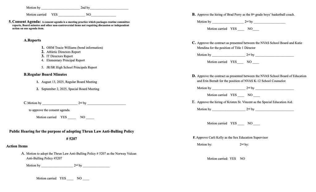 Board Meeting Agenda Pg 2