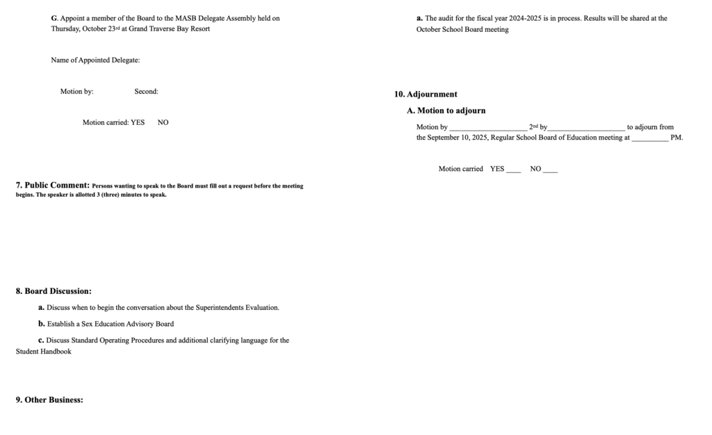 Board Meeting Agenda Pg 3