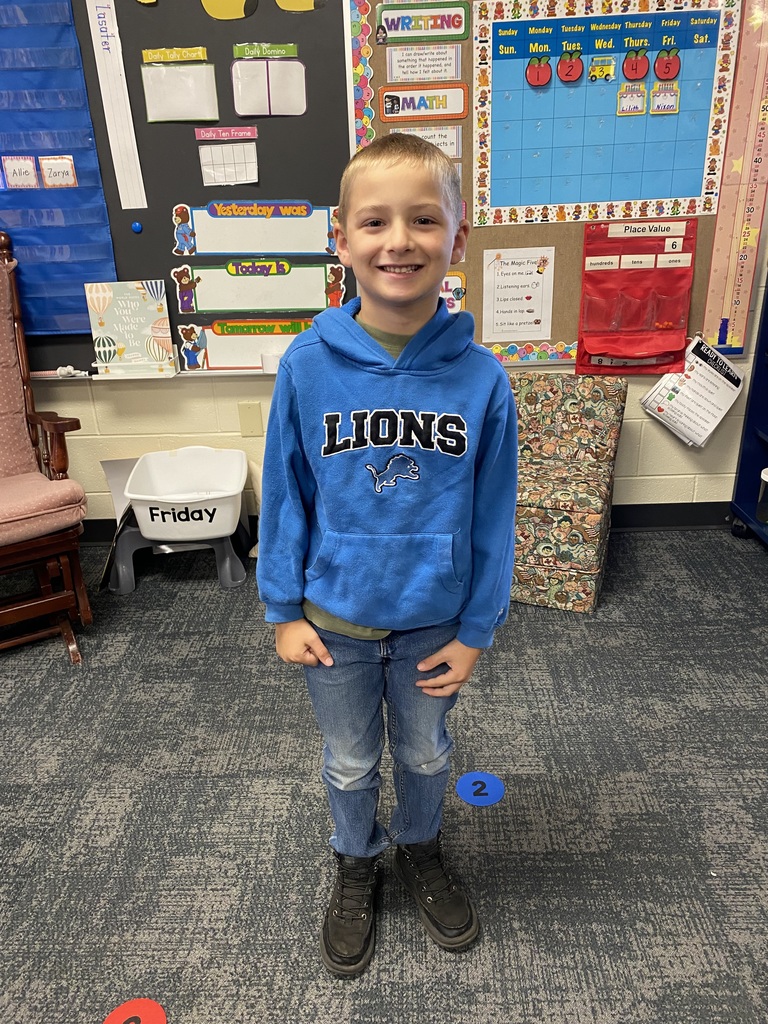 Kindergarten Lions fan!