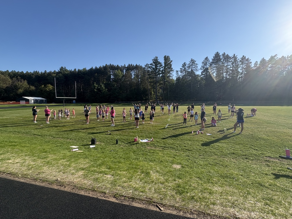 Kids practicing for Cheer Clinic
