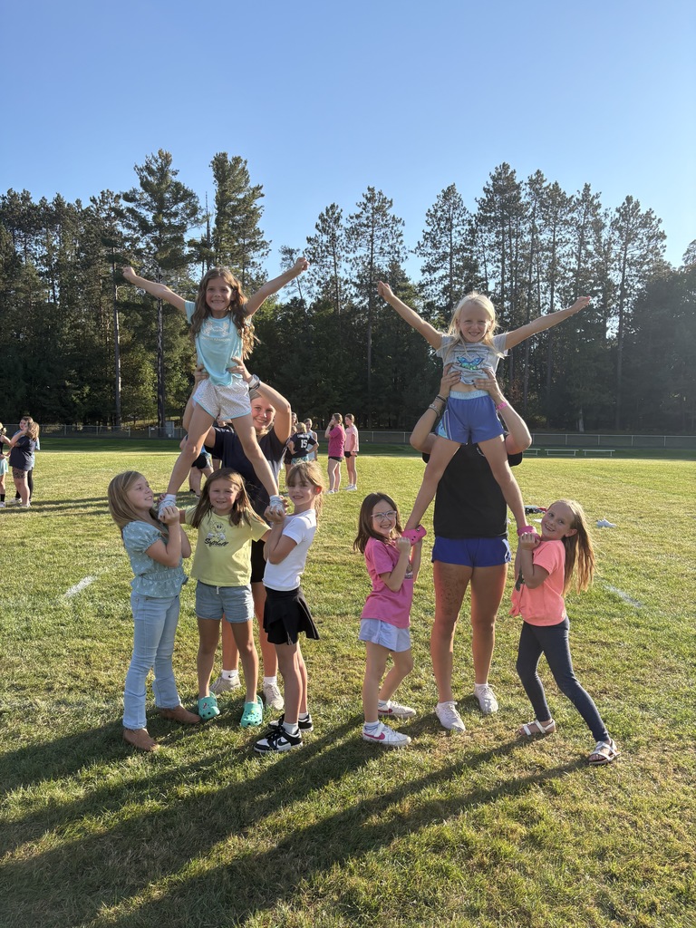 Kids practicing for Cheer Clinic